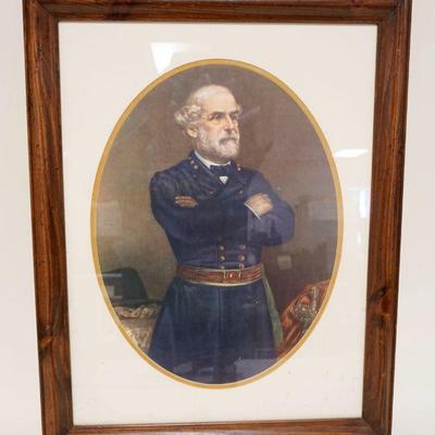 1012	FRAMED PRINT OF *GENERAL LEE*, SOME FOXING ON MAT, APPROXIMATELY 21 IN X 27 IN OVERALL
