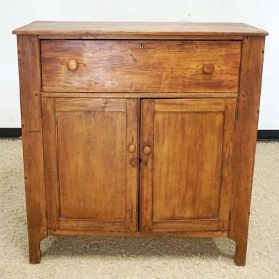1036	ANTIQUE COUNTRY PINE JAM/JELLY CUPBOARD, APPROXIMATELY 44 IN X 18 IN X 47 IN HIGH
