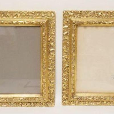 1153	MATCHED PAIR OF GILT FRAMES WITH GLASS, OUTSIDE 13 IN X 16 IN INSIDE MEASURES 12 1/2 IN X 9 1/2 IN
