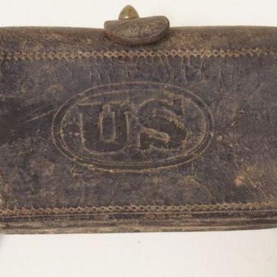 1151	ANTIQUE LEATHER STAMPED U.S. AMMO POUCH
