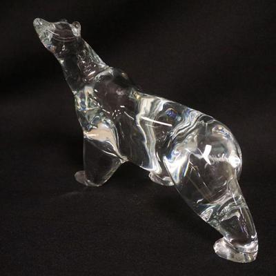 1051	LLADRO GLASS POLAR BEAR, APPROXIMATELY 6 1/2 IN HIGH
