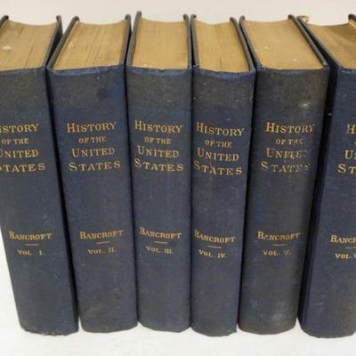 1164	HISTORY OF THE UNITED STATES IN 6 VOLUMES, GEORGE BANCROFT 1883 WITH GILT EDGES
