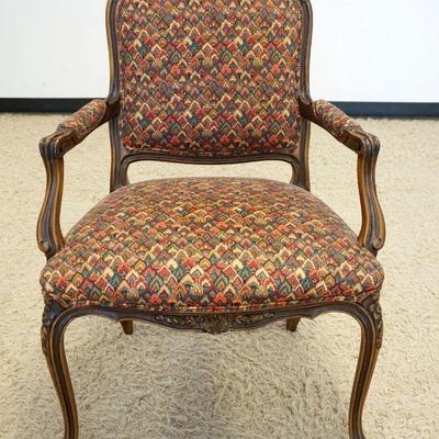 1096	FRENCH PROVINCIAL UPHOLSTERED ARMCHAIR
