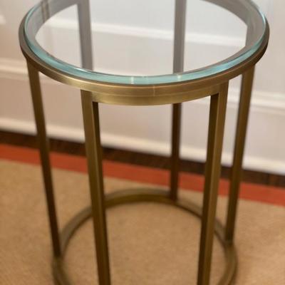 Baker Brass Martini Side Table