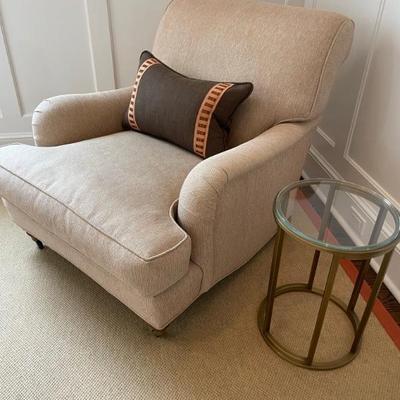 Baker Furniture Arm Chair with wheeled feet