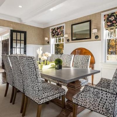 Restoration Hardware Salvaged Wood & Concrete Top Trestle Dining Table