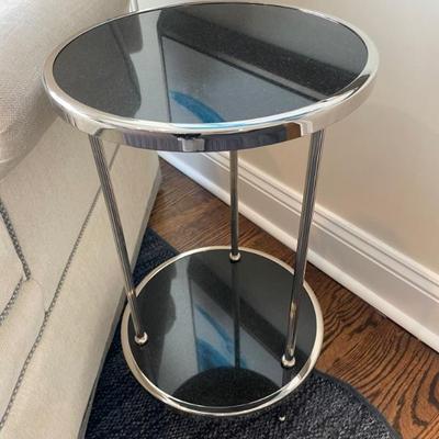 Global Views Two-Tier Table (Granite/Nickel) 2 available