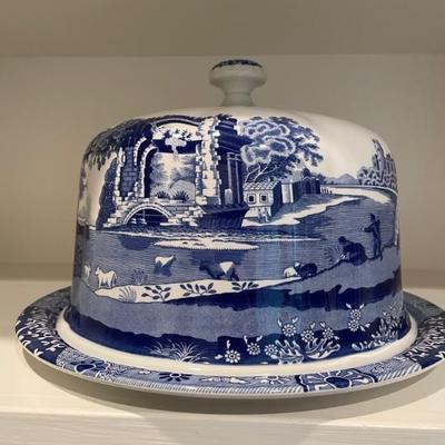 Spode Blue Italian 2 Piece Serving Platter