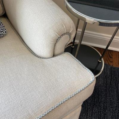 Baker Cream Arm chair with piping trim