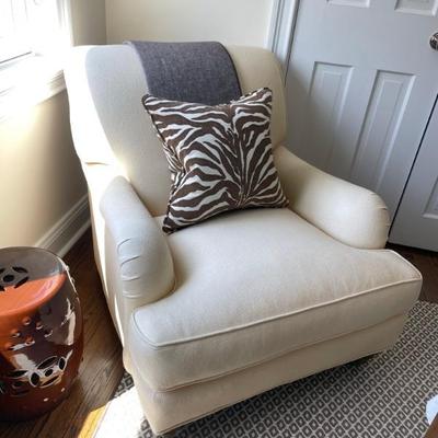 Barker Furniture Deep Seated Arm Chair with wheeled feet