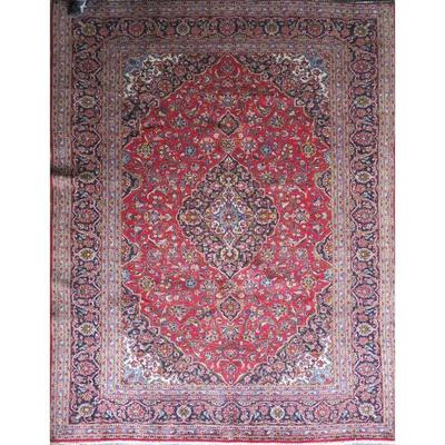 Hand-Knotted Vintage Rug 12'1