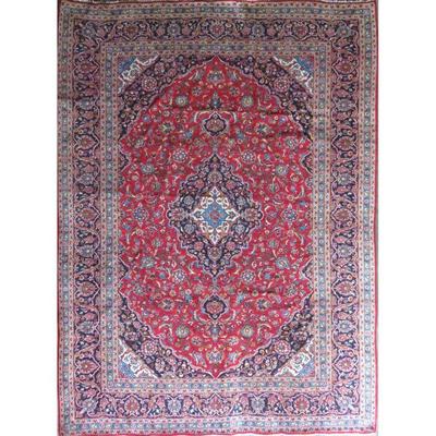 Hand-Knotted Vintage Rug 12'10