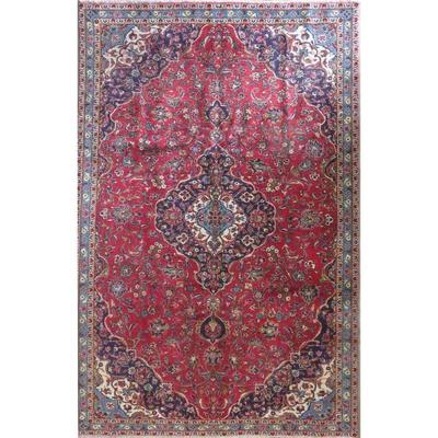 Hand-Knotted Vintage Rug 10'7