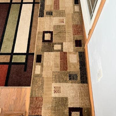 (2) Matching Contempo Collection Turkish Rug Runners, Southwestern Colors