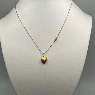 14K Italian Gold Heart Necklace

