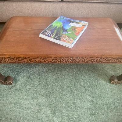 Carved Asian coffee table