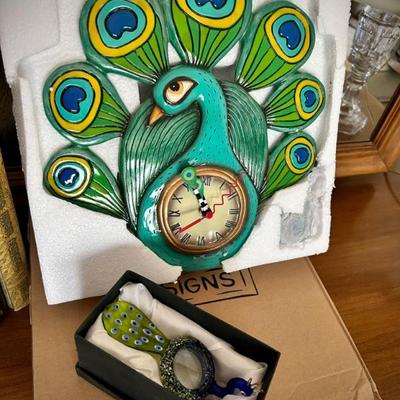 Peacock collection - clock