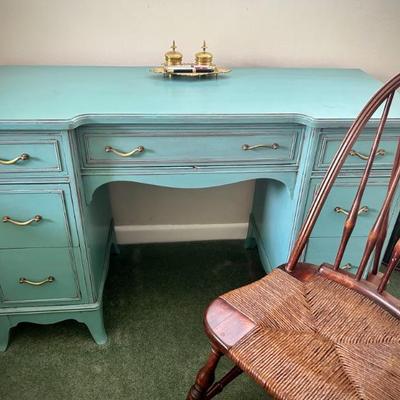 Turquoise desk