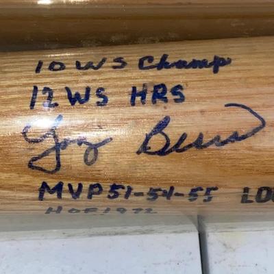  Yogi Berra Signed Bat 