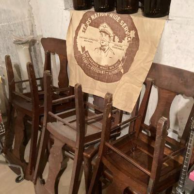 6 oak chairs