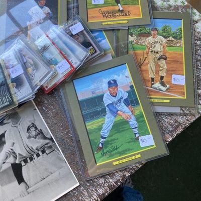 Autographed baseball cards