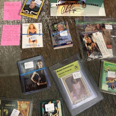Autographed pin up cards. 
