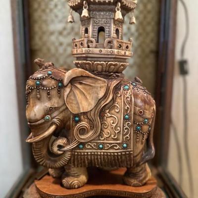 Wood carved elephant