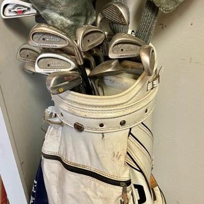 Goldsmith Tour Model IV golf clubs and bag