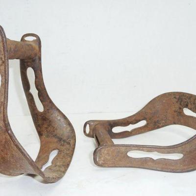 vintage iron stirrups