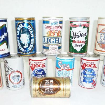 vintage beer cans