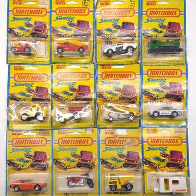 (12) 1970s Matchbox Superfast Die-cast Cars