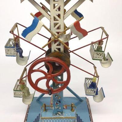 Doll et Cie Painted Tin Toy Ferris Wheel
