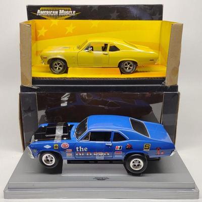 2 American Muscle Chevy Nova Die-cast Car Models