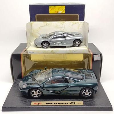 Two Maisto 1993 McLaren F1 Die-cast Model Cars