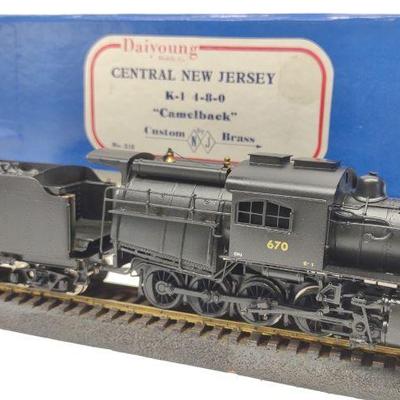 NJ Custom Brass HO CNJ 4-8-0 K1 Camelback Train