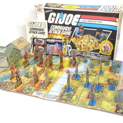 1985 GI Joe Commando Attack Board Game & Figure