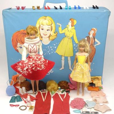 Vintage 1960s Skipper & Midge Barbie Dolls