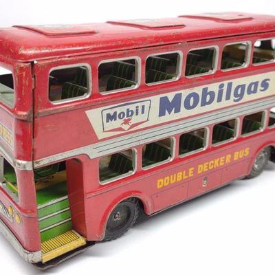 Vintage Tin Toy Double Decker Bus Higashi Japan
