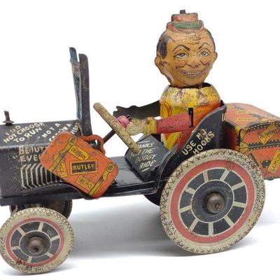 Marx Joy Rider Tin Windup Crazy Car Toy (Works)