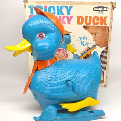 1960s Tricky Quacky Duck Toy in Box (Works)