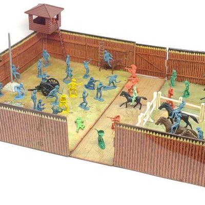 Marx Carry-All Fort Apache Toy Play Set #4685