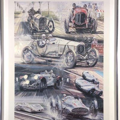 Nicholas Watts Signed 1st 50 Years Mercedes Litho