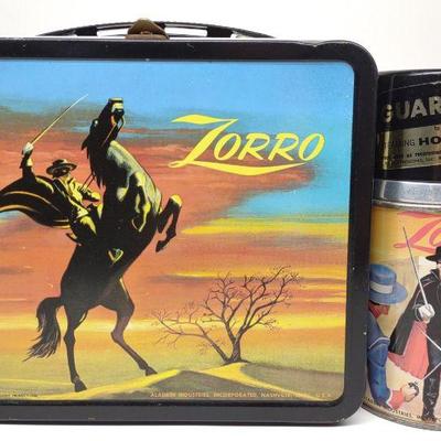 1958 Zorro Lunchbox w/ Thermos
