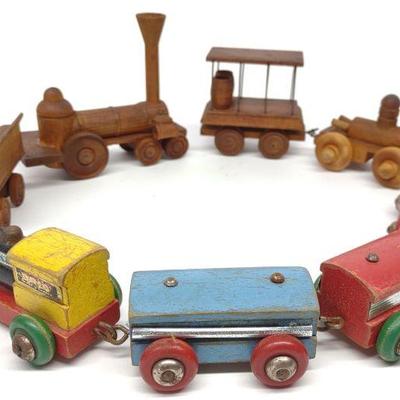 (3) Vintage Wooden Train Sets incl. BRIO