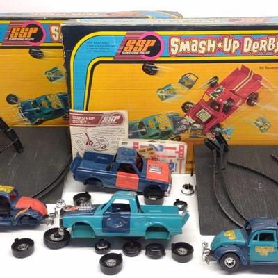 1970s Kenner SSP Smash Up Derby Car Sets