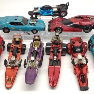 (9) Kenner SSP Super Sonic Powered Race Car Toys