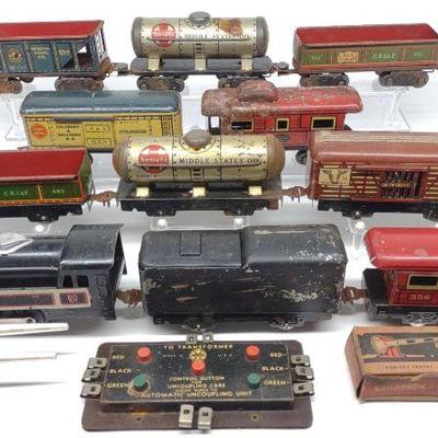 (11) Marx Stream Line 3987 Train & Prewar Cars