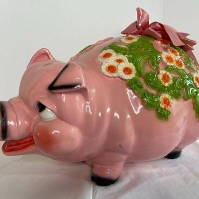 AMAZING Vintage Universal Statuary GIGANTIC Bubble Gum Pink PIG BANK 1976