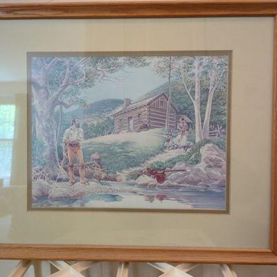 Glen Barnes signed print of "Mountain Home"