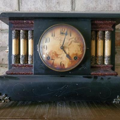 Vintage Gilbert Hammer Chime Mantle Clock